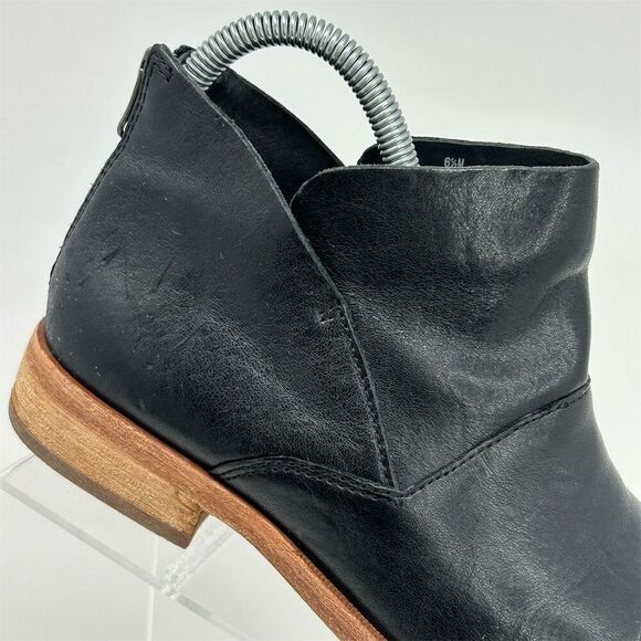 Kork-Ease Ryder Women's Black Leather Ankle Booties Size 6.5 Back Zipper - Picture 2 of 14